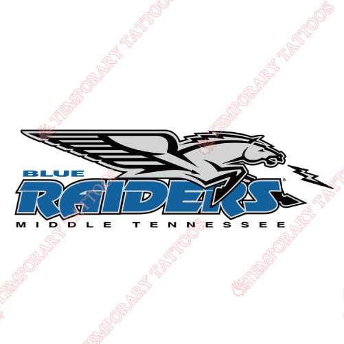 Middle Tennessee Blue Raiders Customize Temporary Tattoos Stickers NO.5081